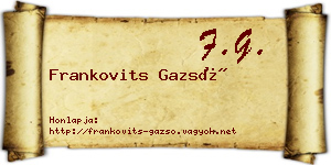 Frankovits Gazsó névjegykártya